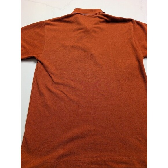 Vintage Lacoste Men Cotton Orange Short Sleeve Silver Logo Polo Shirt Medium 4 - Picture 4 of 5